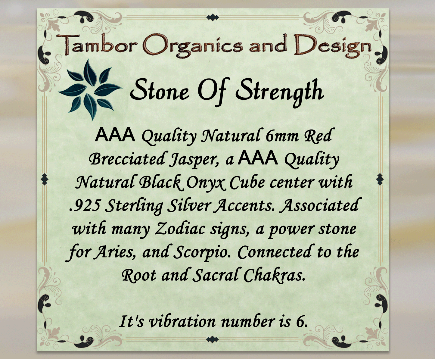 Stone of Strength, AAA Natural Red Brecciated Jasper, AAA Natural Black Onyx, .925 Sterling Silver, Vitality, Root, Sacral Chakra, Aries Zodiac