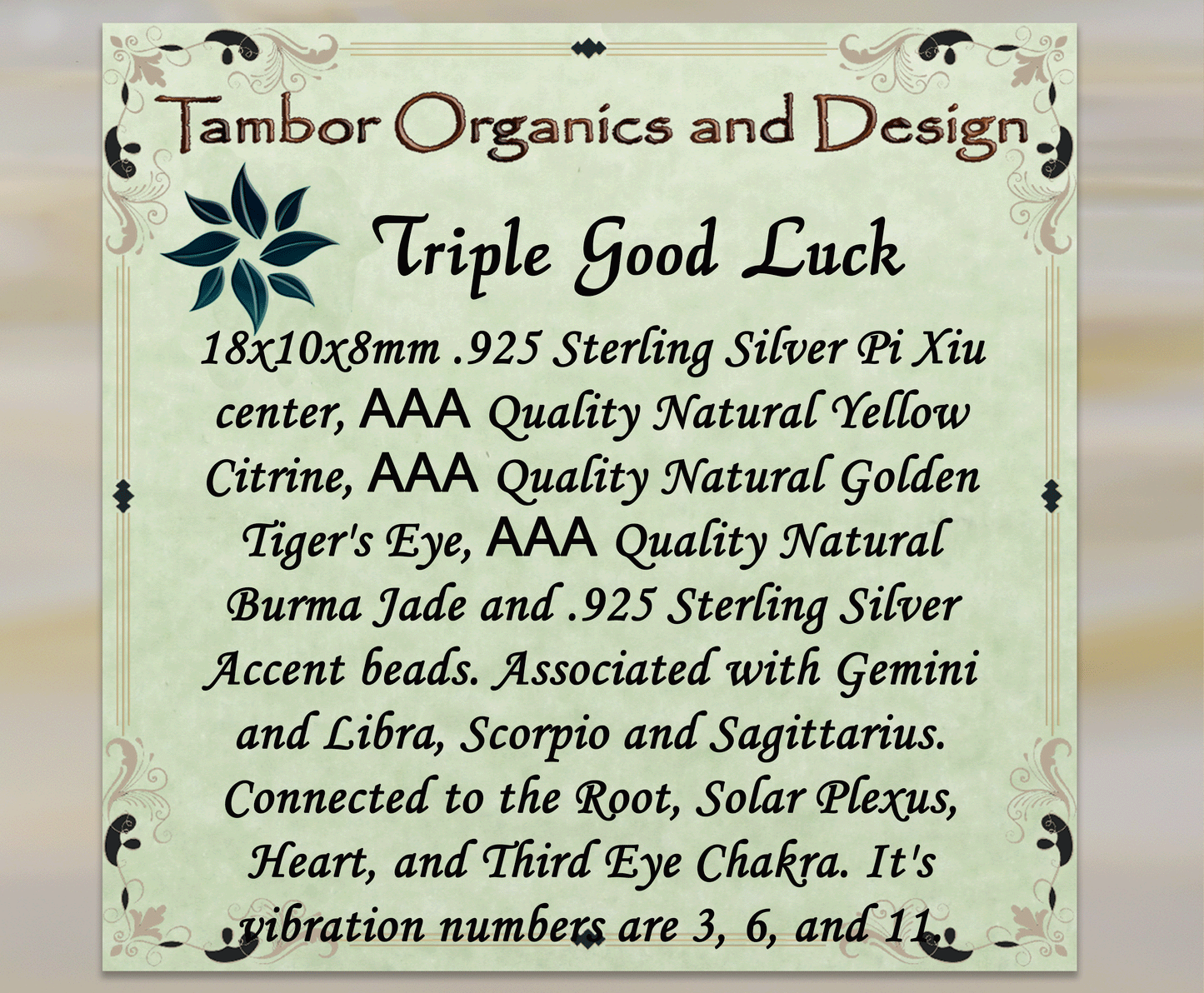 Triple Good Luck Bracelet, Prosperity, AAA Natural Citrine, AAA Natural Tiger's Eye, AAA Natural Burma Jade, Pi Xiu, Heart, Third Eye, Root