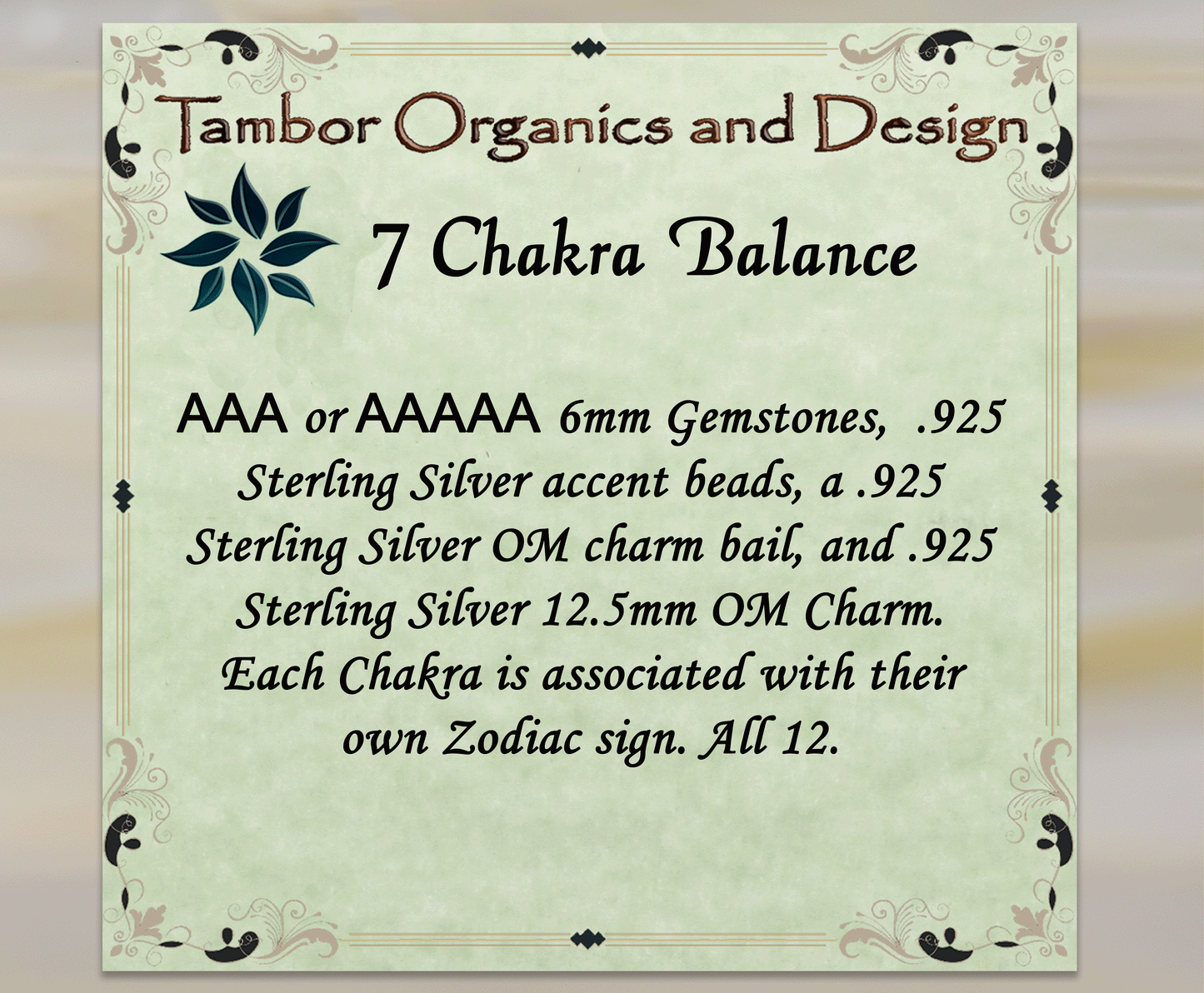 7 Chakra Bracelet - 12 Zodiac Signs, All AAA & AAAAA Quality Gemstones, 925 Sterling Silver OM Charm Charm, All Chakra Balancing, Charging