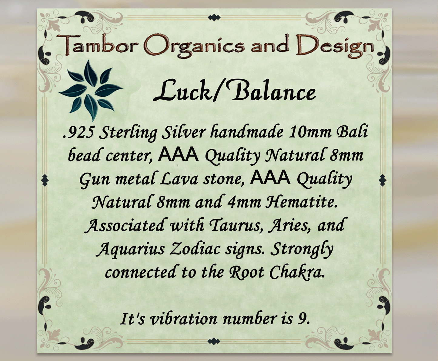 Luck & Balance Bracelet, AAA Gun Metal Lava Stone, AAA Natural Onyx , AAA Natural Hematite, Taurus, Aries, Aquarius, Root Chakra