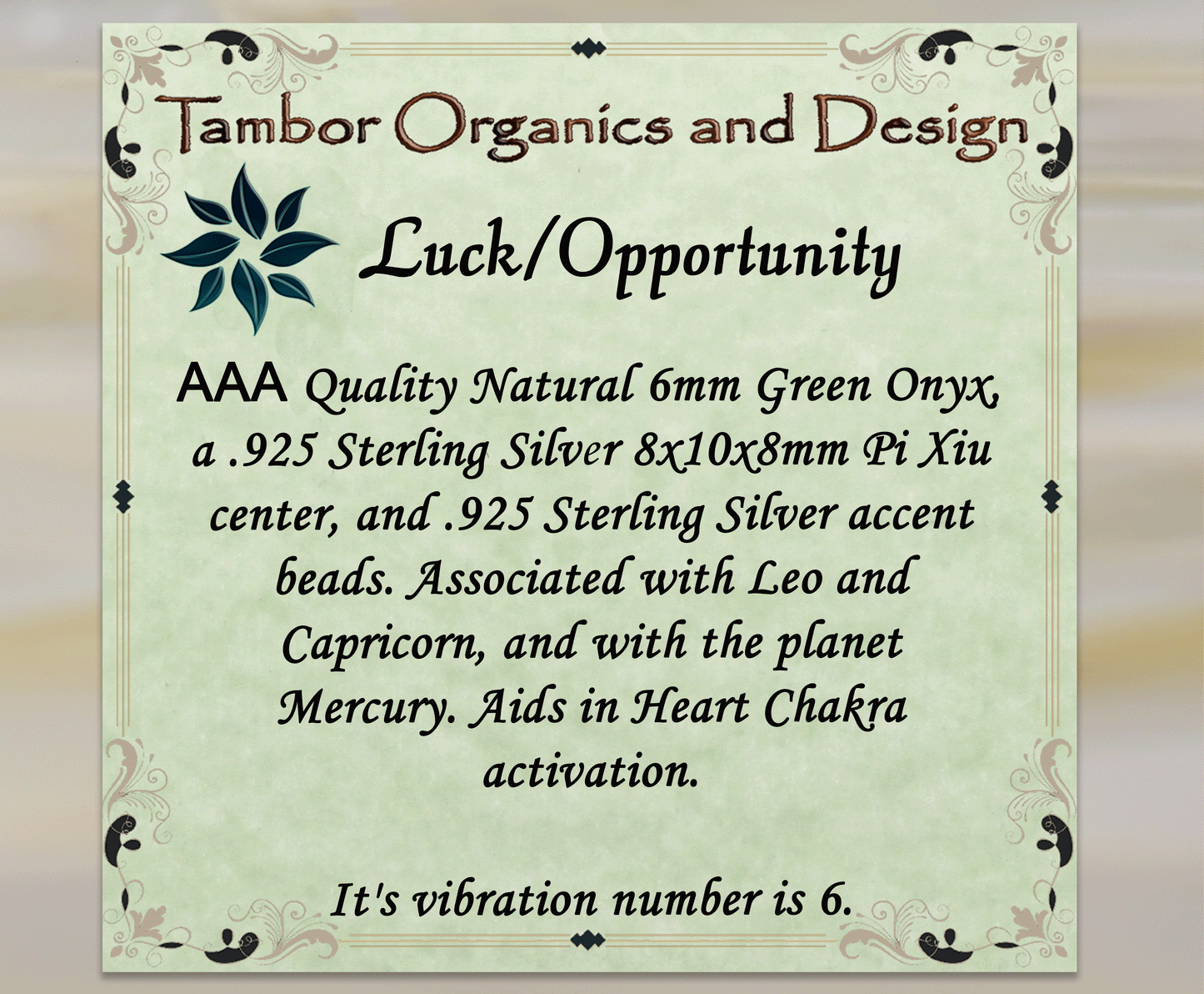 Good Luck Opportunity Bracelet, AAA Natural Green Onyx, Pixiu, Mercury, Leo, Capricorn Zodiac, Good Luck, Heart Chakra, Mental Strength