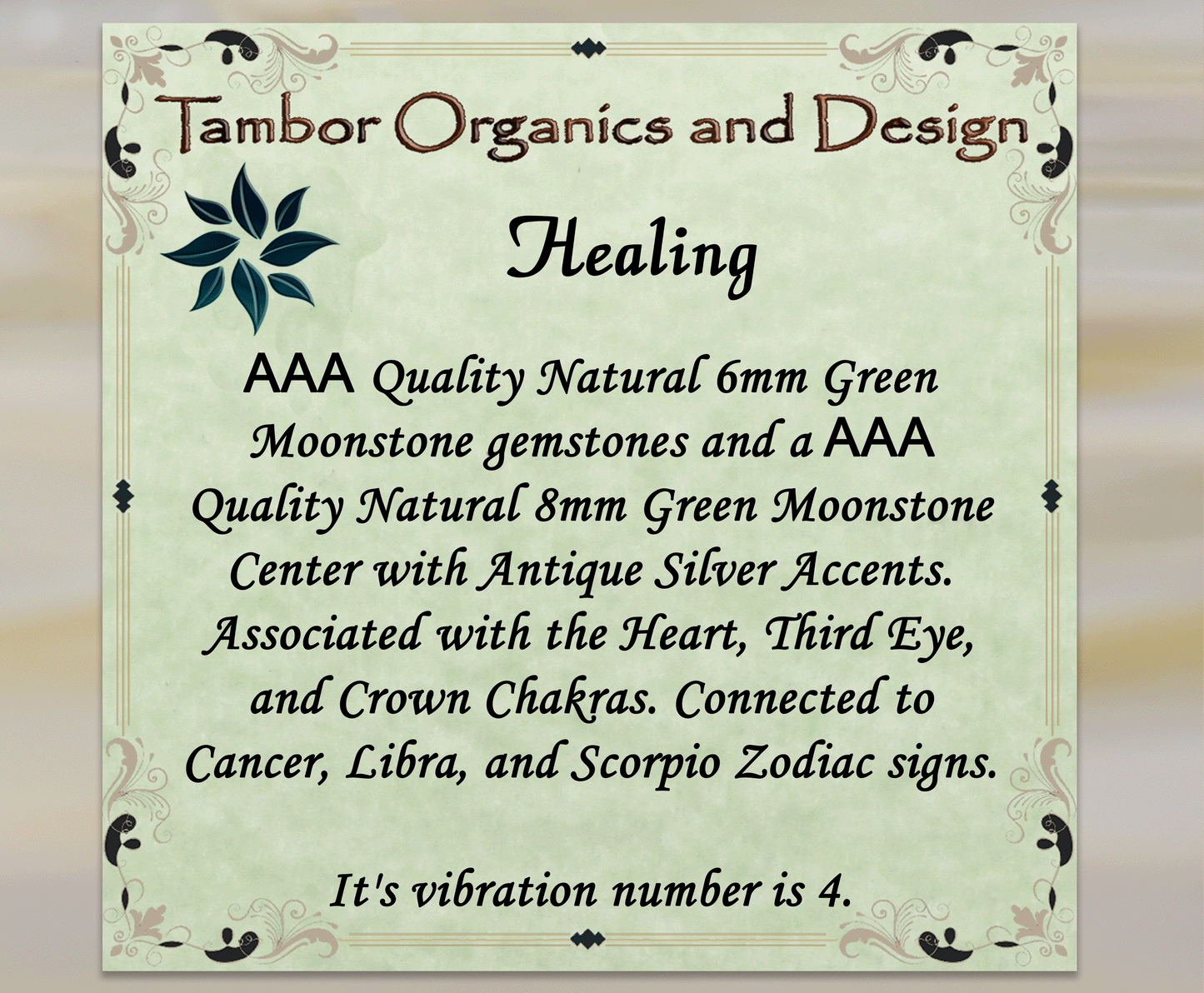 Healing Bracelet, AAA Natural Green Moonstone with Antique Silver, Sacral, Third Eye, Crown Chakra, Cancer, Libra, Scorpio