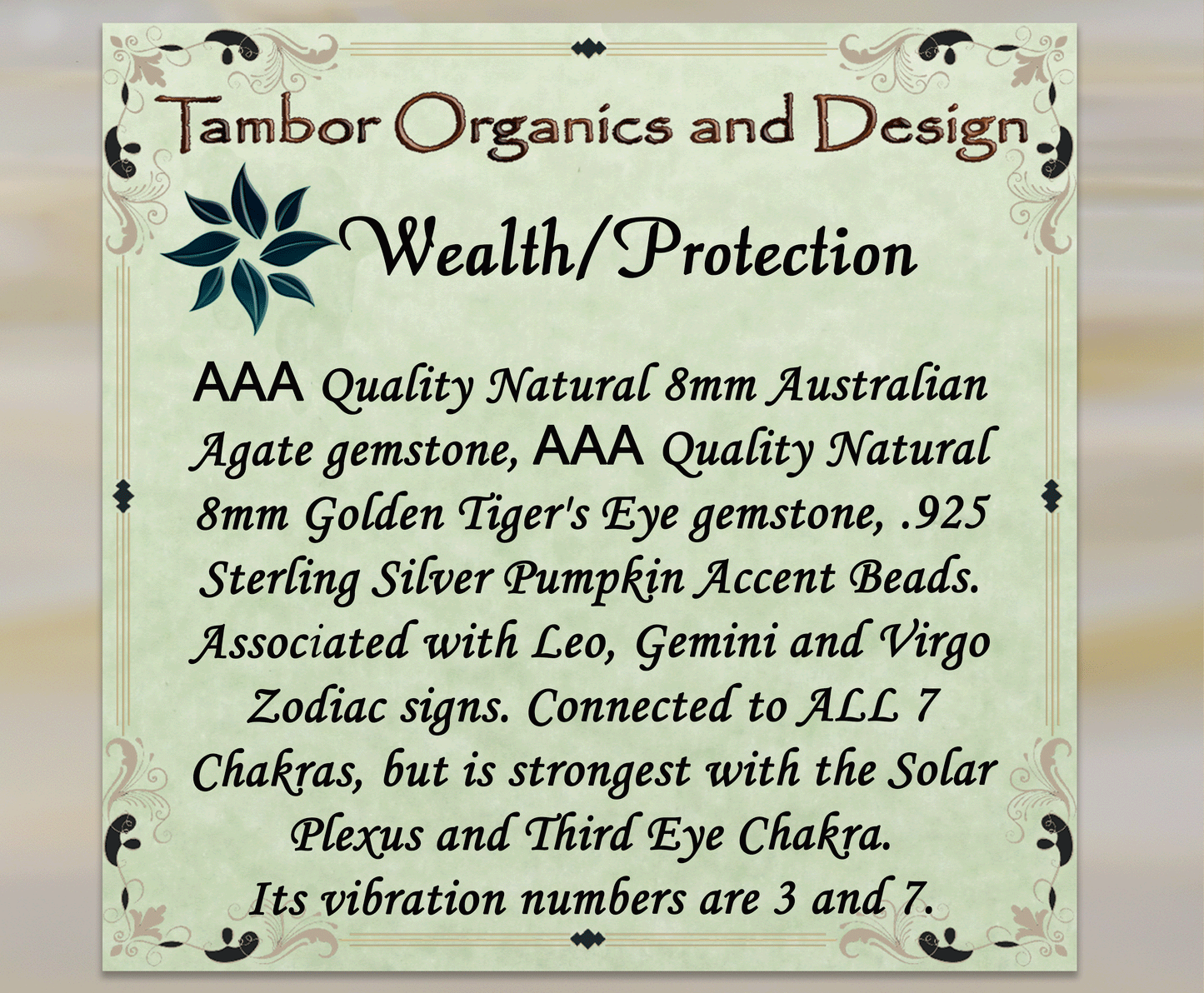 Wealth Protection Bracelet, AAA Natural Tiger Eye Bracelet, AAA Natural Australian Agate, Leo, Gemini, Virgo Zodiac, Solar Plexus