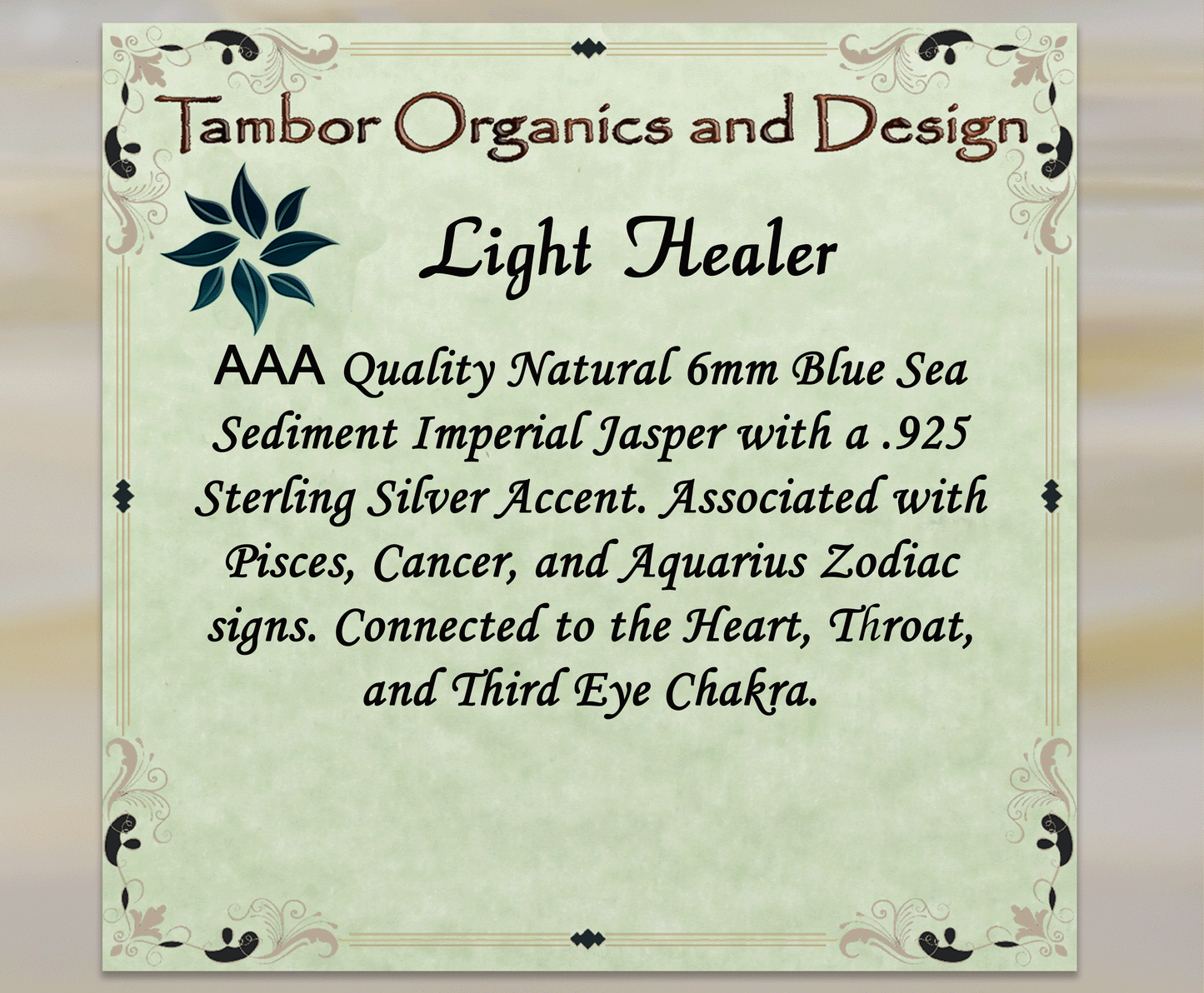 LIGHT HEALERS Bracelet, AAA Natural Imperial Sea Sediment Jasper, Compassion, Chakra Balance, Heart, Third Eye, Pisces, Cancer, Aquarius