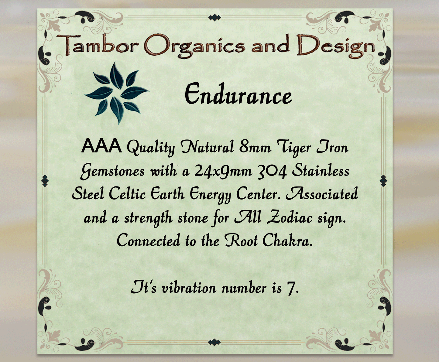 Endurance Bracelet, AAA Natural Tiger Iron, 304 Stainless Steel, Courage, Strength, Grounding, All Zodiac Signs, Root Chakra