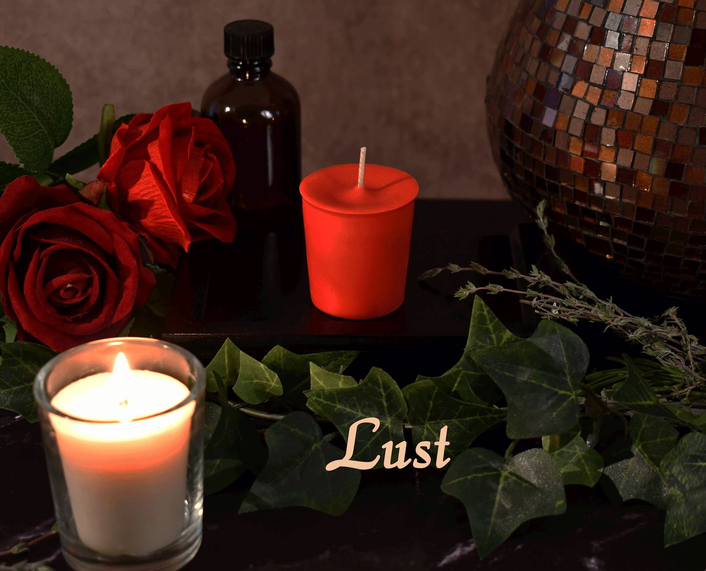All Organic Intention Votives with Organic Essential Oils - Set of 6