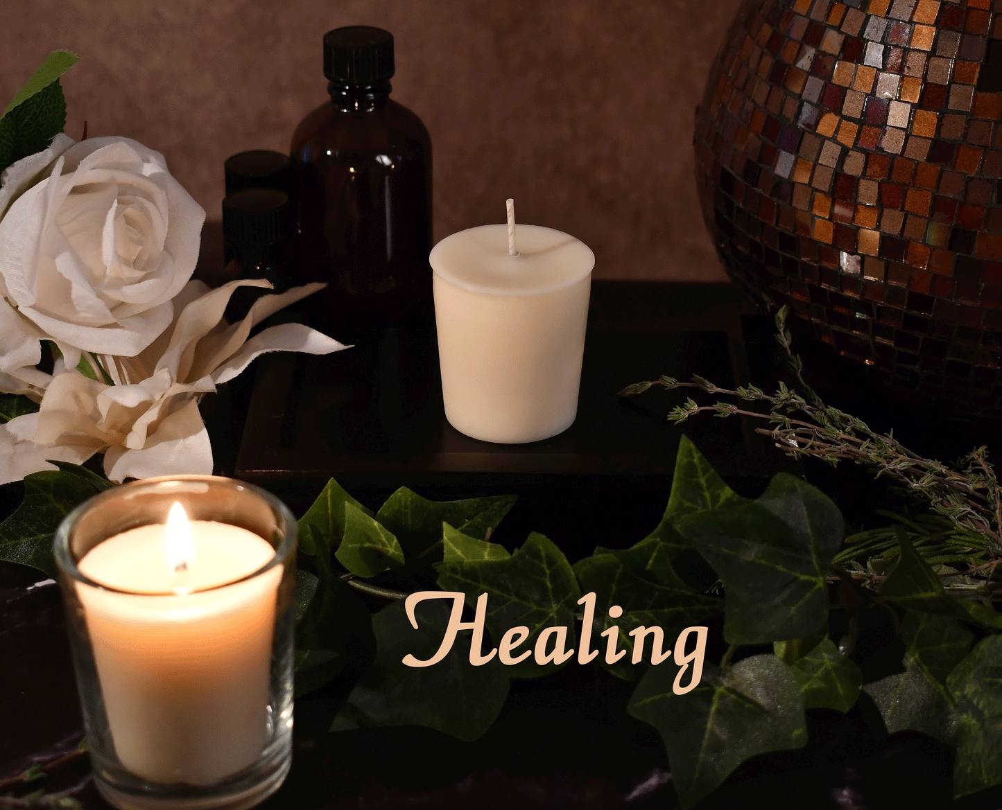 All Organic Intention Votives with Organic Essential Oils - Set of 6