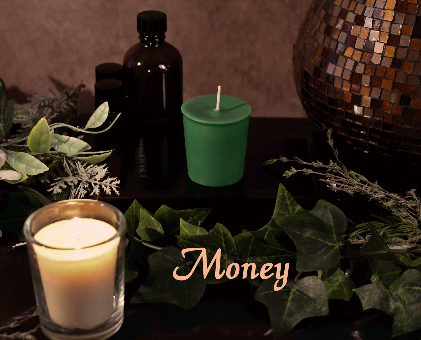 All Organic Intention Votives with Organic Essential Oils - Set of 6