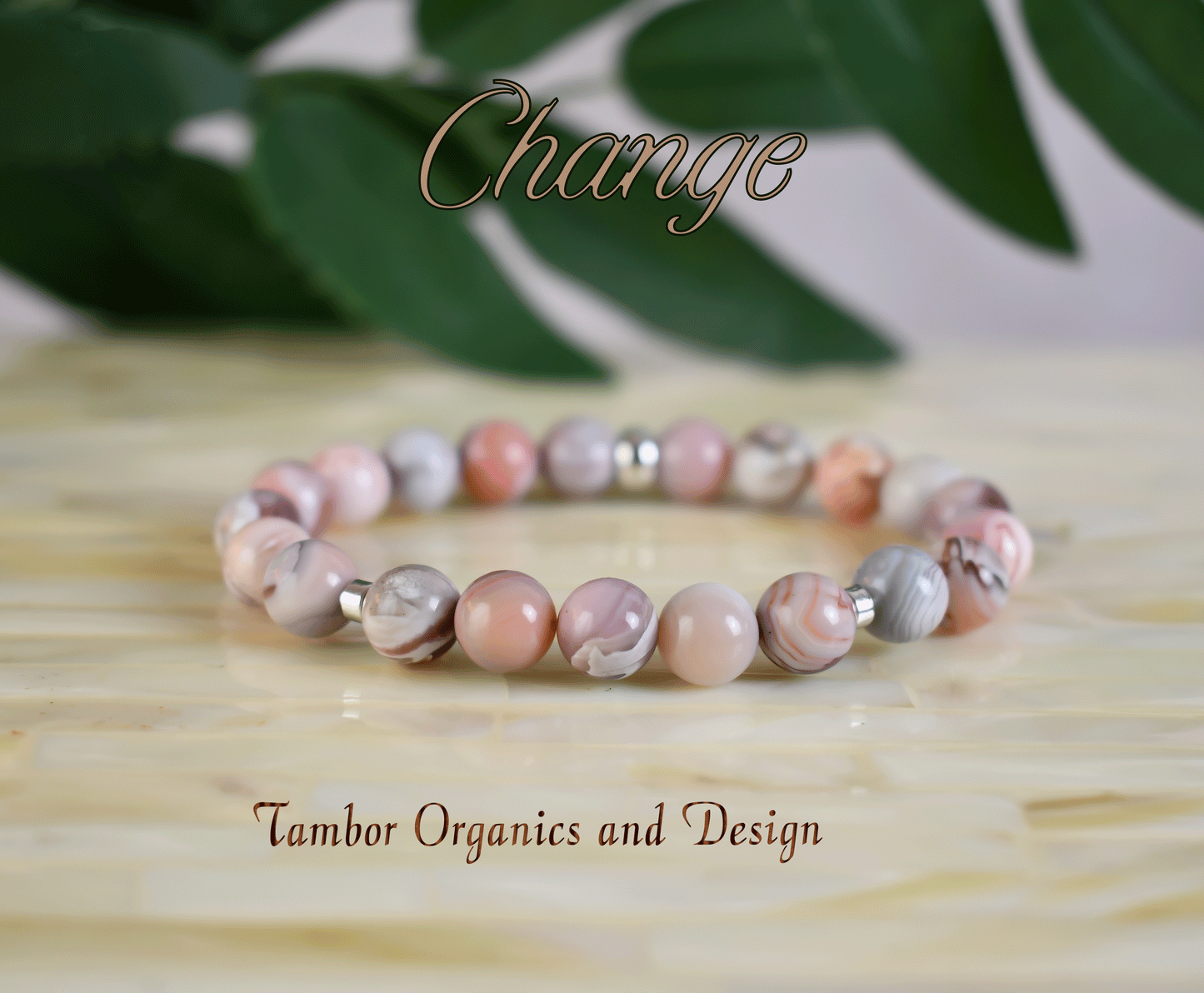 Change Bracelet, AAA Natural Pink Botswana Agate, 925 Sterling Silver, Focus, Problem Solving, Heart, Third Eye, Scorpio Zodiac