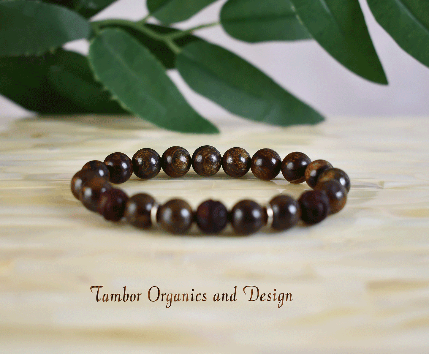 Manifestation Bracelet, AAA Natural Toffee Bar Bronzite Gemstone, Natural Red Sandalwood, Guardian, Stress Remover, Leo, Root Chakra