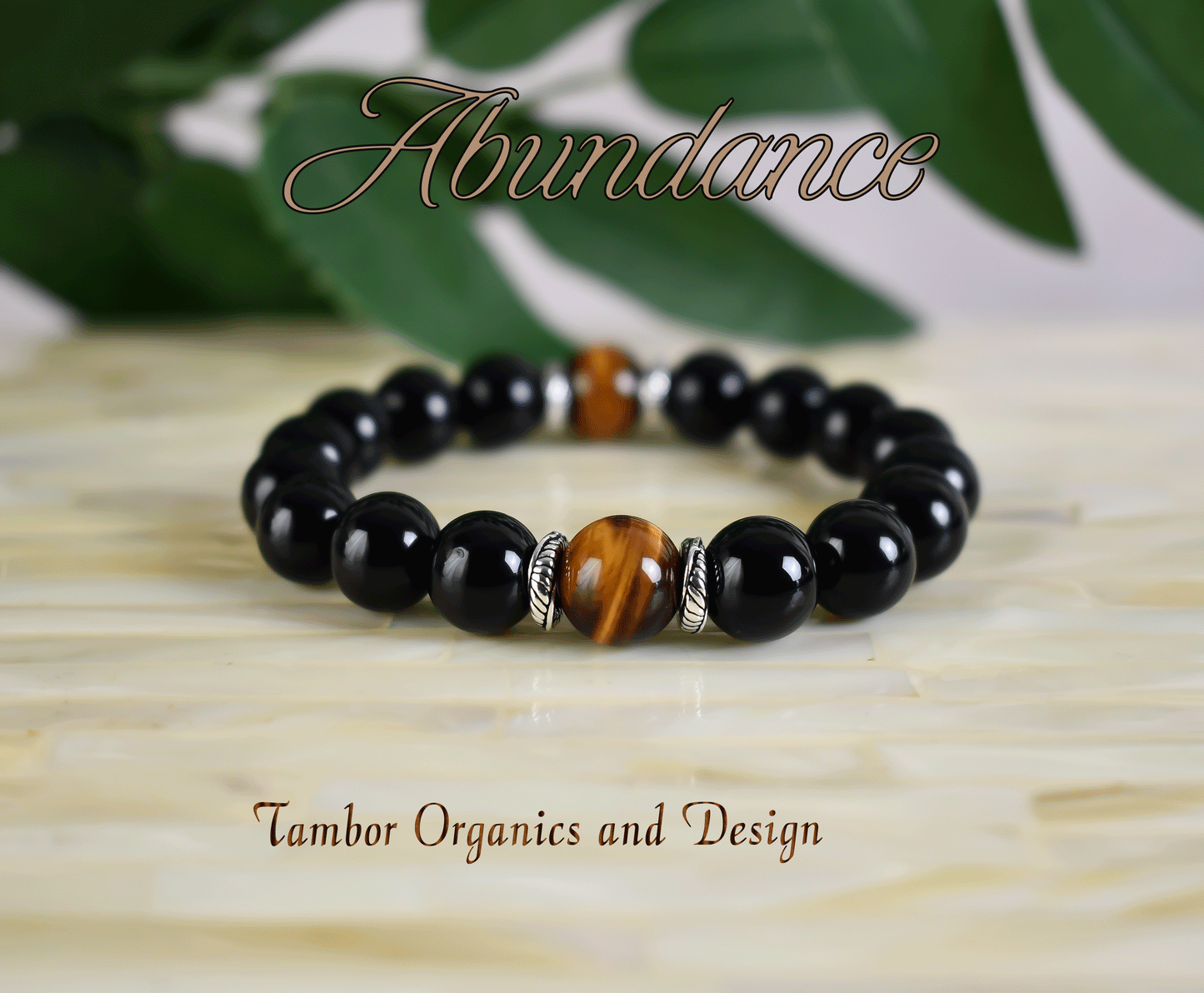 Abundance Bracelet, AAA Natural Yellow Tiger’s Eye, AAA Natural Black Onyx, 925 Sterling Silver Dragon Accents, Capricorn Leo, Root Chakra