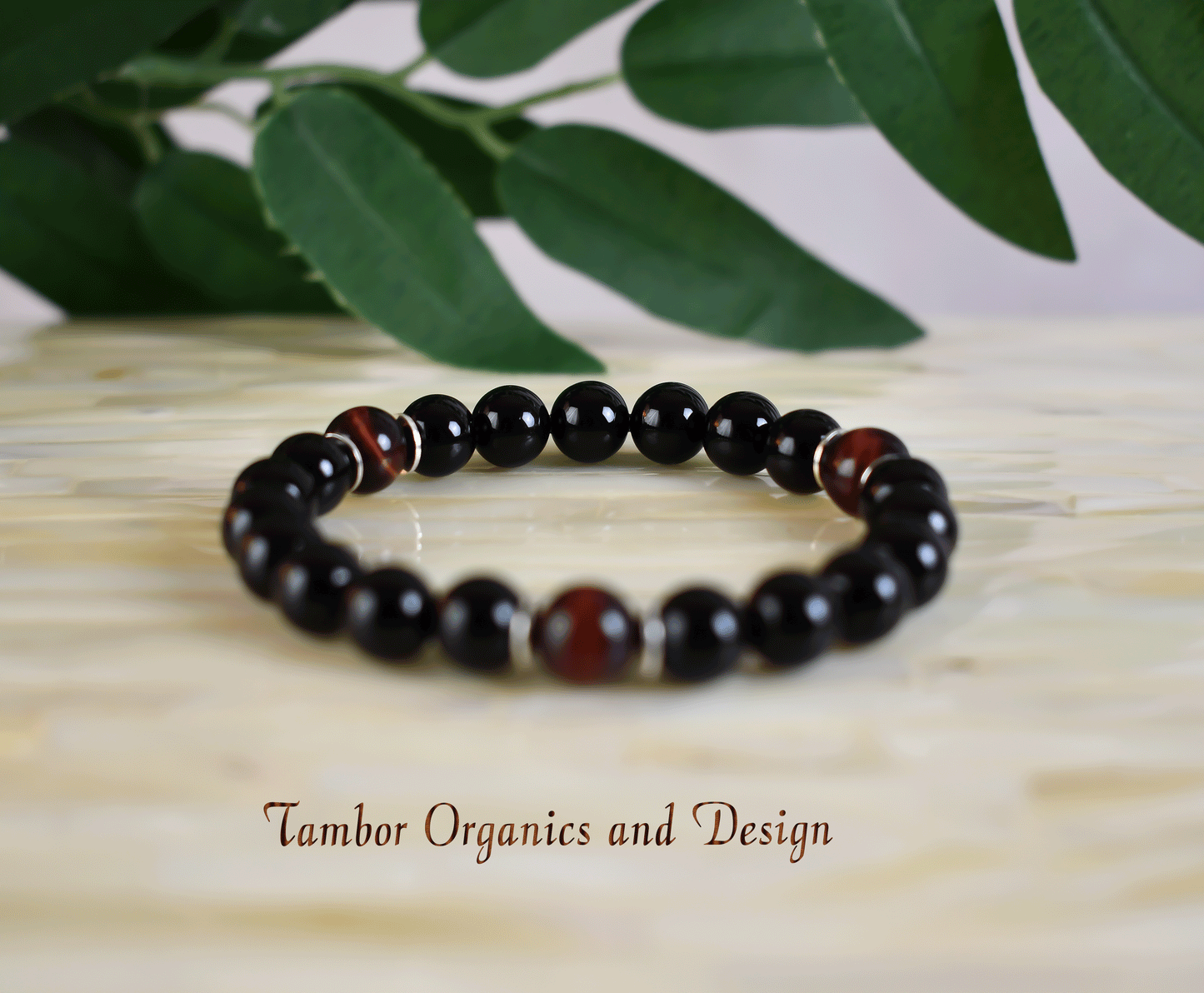 Willpower Bracelet, AAA Natural Red Tiger's Eye, AAA Natural Black Onyx, Energy Bracelet, Sacral, Solar Plexus, Root Chakra, Capricorn