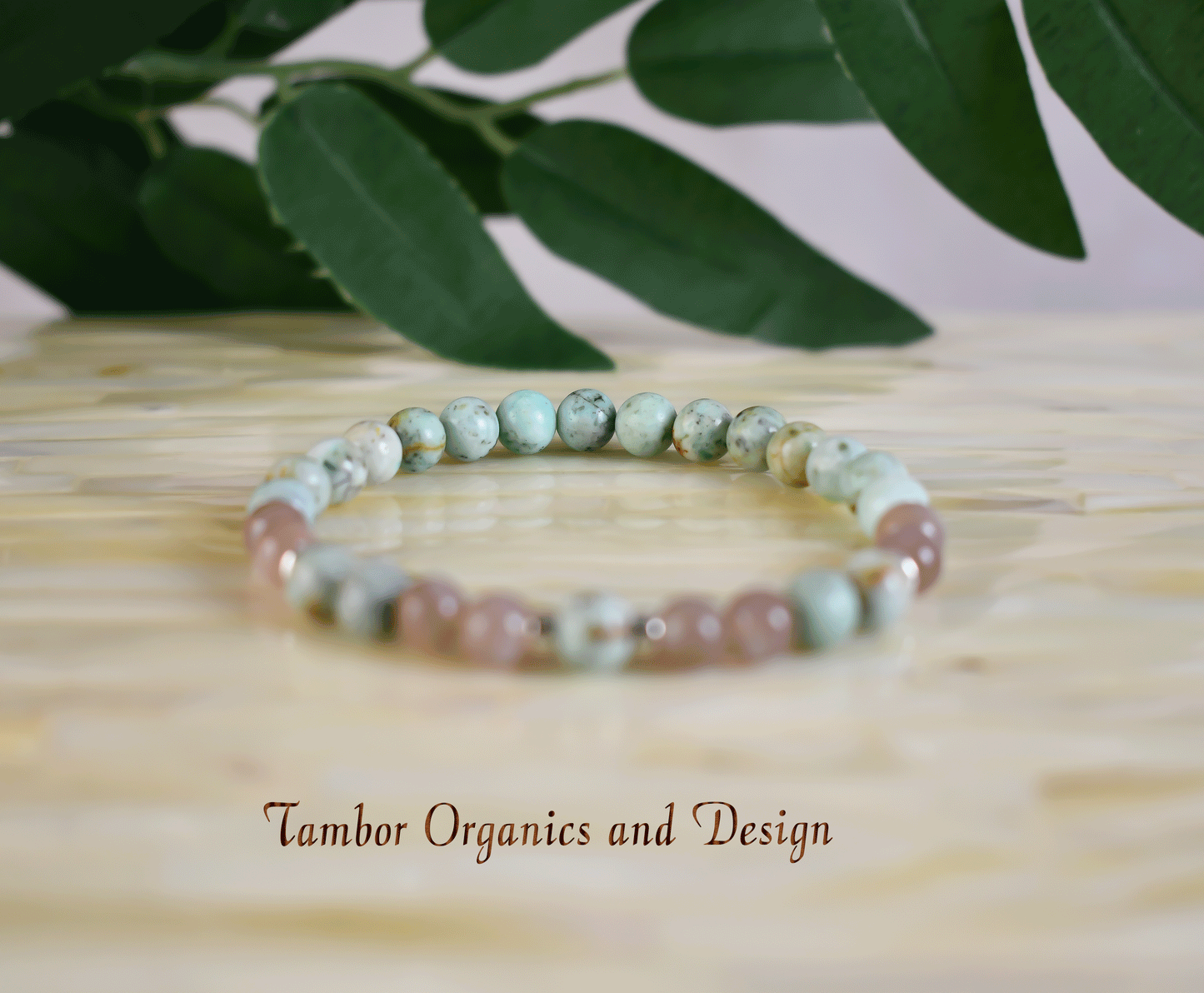 Goal Achievement Bracelet, AAA Natural Brown Moonstone, AAA Peruvian Chrysocolla, Teaching, Wisdom, Cancer, Scorpio, Gemini, Heart, Root