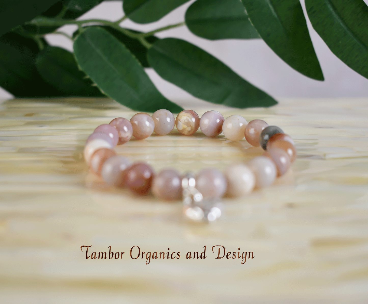 Balancing Bracelet, AAA Quality Australian Agate & 925 Heart Charm, Inner Peace, Libra, Taurus, Cancer, Root Chakra