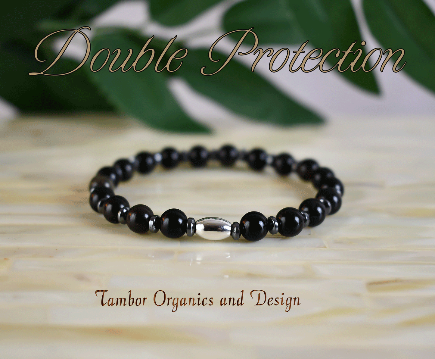 Double Protection Bracelet, AAA Black Obsidian Bracelet, Hematite Round Protection Gemstones, Aries, Capricorn, Sagittarius, Root & Sacral