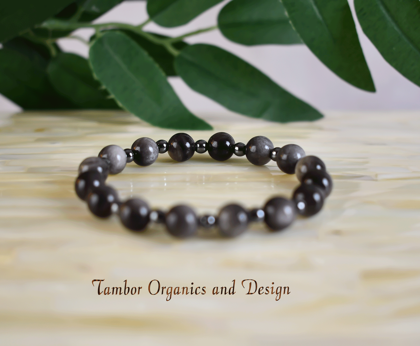 Grounding Bracelet, Protection, AAA Natural Silver Obsidian, AAA Natural Hematite, Communication, Root, Scorpio, Sagittarius Zodiac