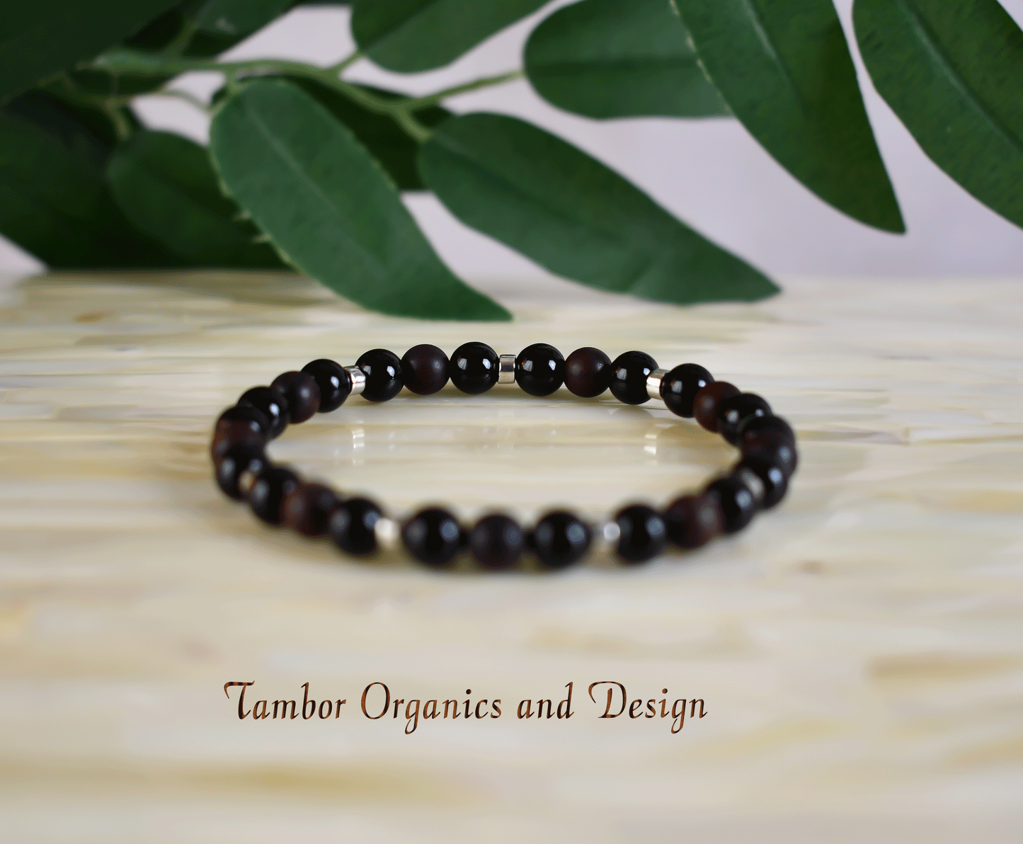 Personal Power Bracelet, AAA Natural Black Onyx, Natural Red Willow, 925 Sterling Silver, Adaptability, Capricorn, Leo,, Root Chakra