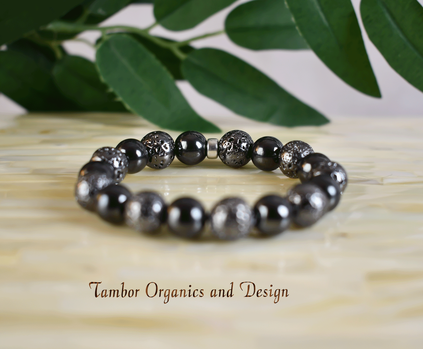 Accomplishment Bracelet, AAA Natural Gun Metal Covered Black Lava, AAA Natural Hematite, Taurus, Cancer Bracelet Base Chakra, Aries