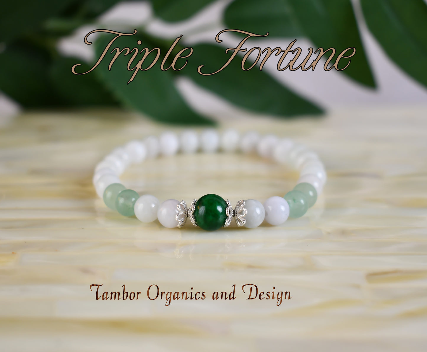 Triple Fortune, Success, AAA Natural African Jade, AAA Natural Burmese Jade, AAA Natural Green Aventurine, Good Luck, Prosperity