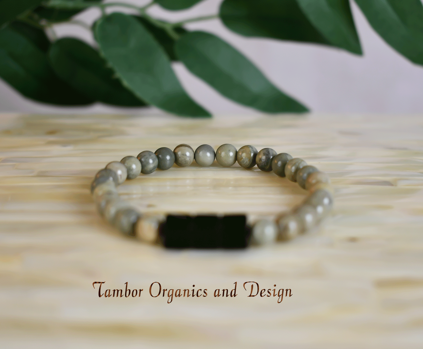 Purpose Bracelet, Stability, AAA Natural Silver Leaf Jasper, AAA Natural Onyx Cubes, Balance, All Chakras, Scorpio, Virgo
