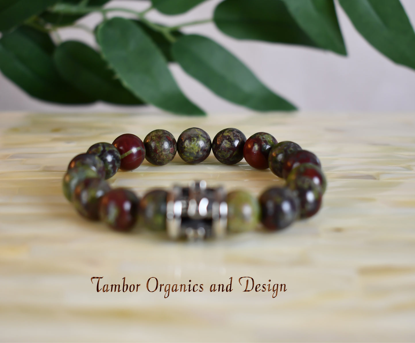 Qi Energy Bracelet, AAA Dragon Blood Jasper, 304 Stainless Steel Skull, Personal Power, Life Force, Scorpio, Leo, Aries, Root, Heart