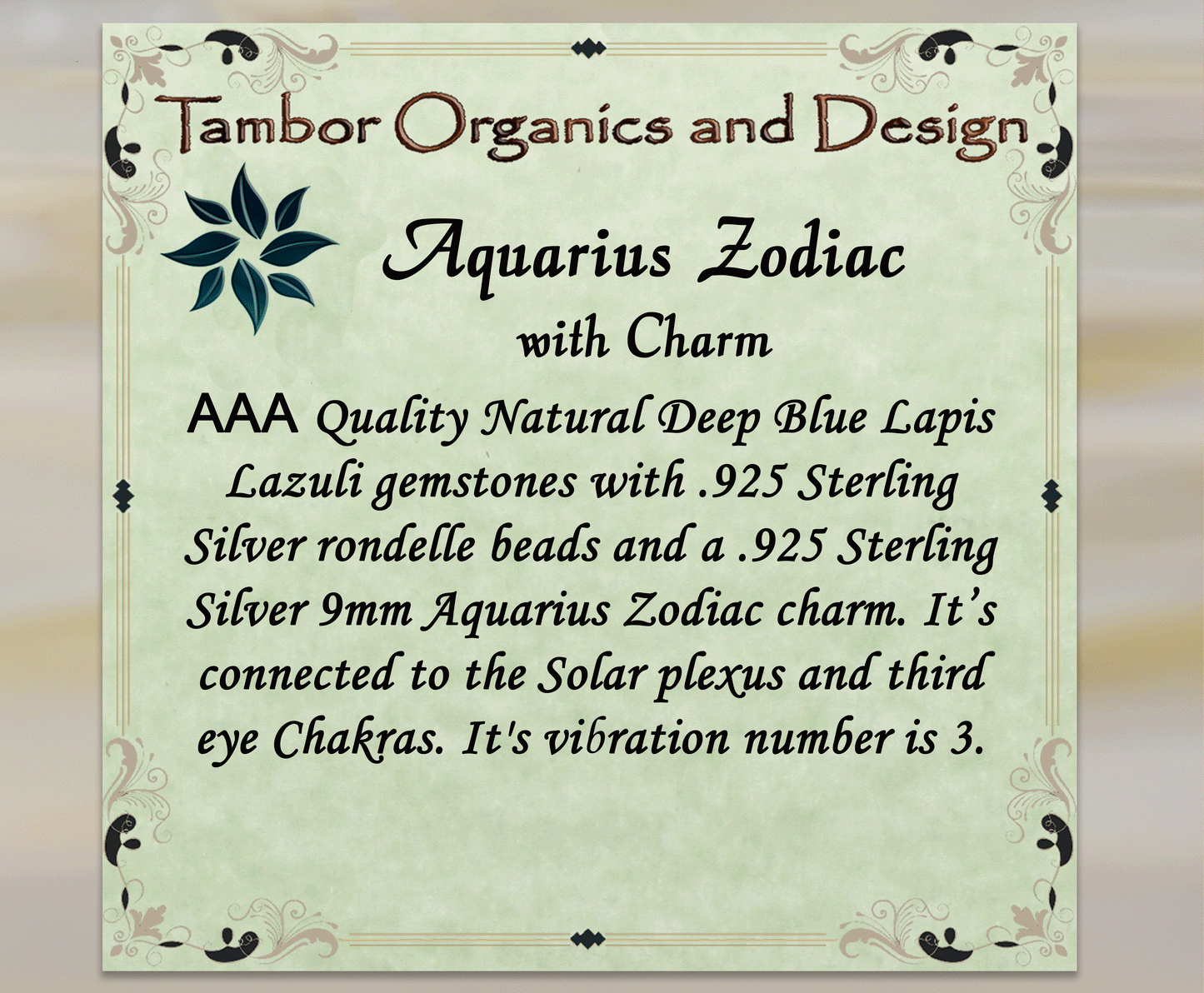 Aquarius Zodiac Bracelet, AAA Natural Lapis Lazuli, Truth & Intuition, Third Eye Chakra, Charm Bracelet, Power Boosting