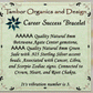 Career Success Bracelet, AAAA Natural Green Jade, AAAAA Natural Botswana Agate, Prosperity, Wealth, Money, Heart Chakra, Libra, Virgo Zodiac