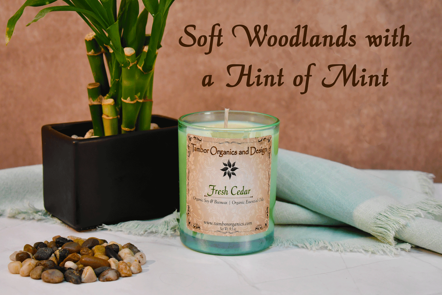 All Organic Tall 45-50 Hour Candles with Organic Essential Oils