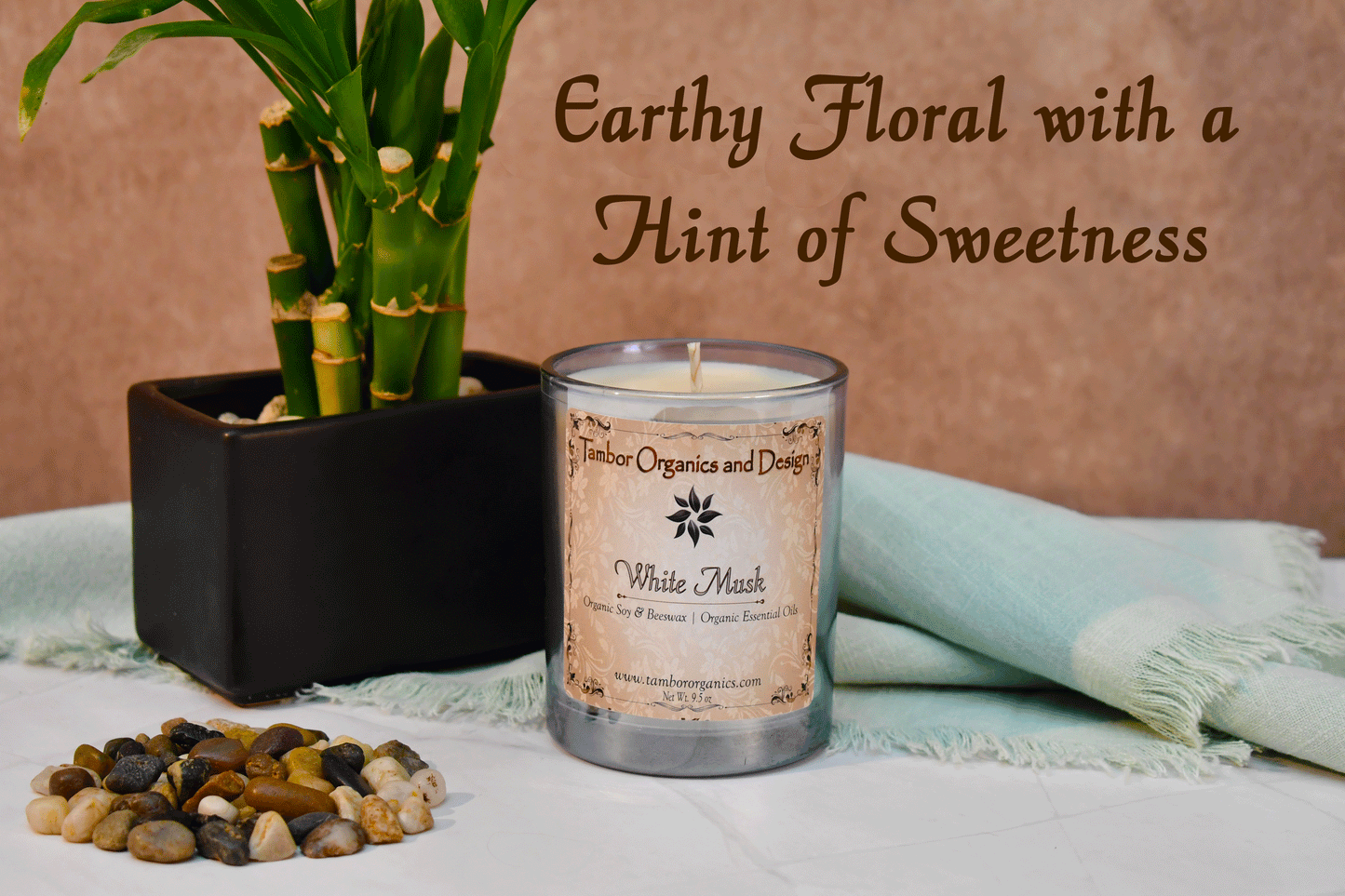 All Organic Tall 45-50 Hour Candles with Organic Essential Oils