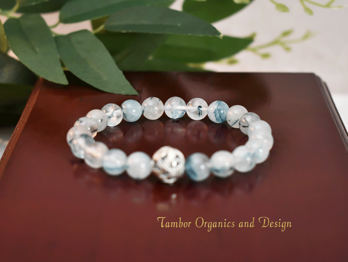 Spiritual Guidance - Intuition Bracelet - AAA Quality Rare Blue Rutilated Quartz with .925 Sterling Silver - 8mm