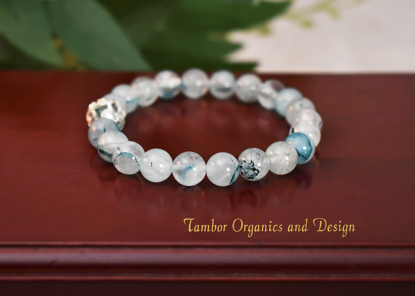 Spiritual Guidance - Intuition Bracelet - AAA Quality Rare Blue Rutilated Quartz with .925 Sterling Silver - 8mm