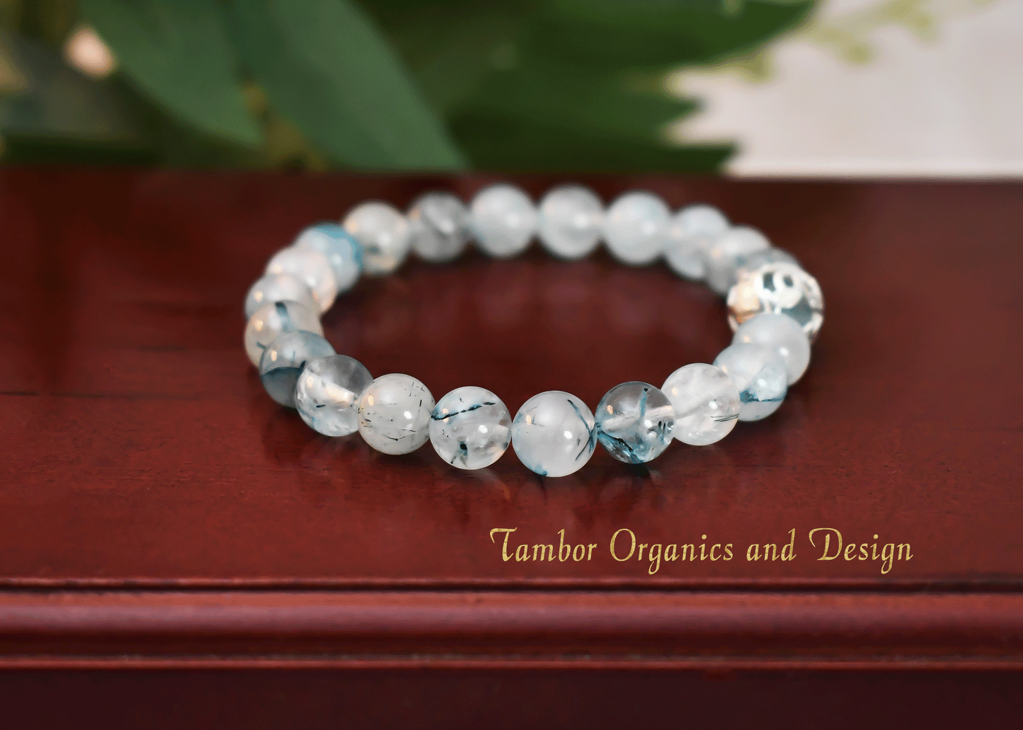 Spiritual Guidance - Intuition Bracelet - AAA Quality Rare Blue Rutilated Quartz with .925 Sterling Silver - 8mm