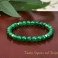 Energy Boosting - Stamina Bracelet, AAA Natural Green Onyx with .925 Sterling Silver Accents - 6mm