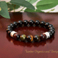 Protection/Power - AAA Quality Multi-Colored Tiger’s Eye/AAA Quality Black Tourmaline/.925 Sterling Silver Spiral Bead Accents - 8mm