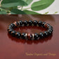 Willpower - AAA Natural Red Tiger's Eye/AAA Natural Black Onyx/.925 Sterling Silver - 8mm