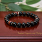 Willpower - AAA Natural Red Tiger's Eye/AAA Natural Black Onyx/.925 Sterling Silver - 8mm