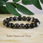 Confidence Bracelet, AAA Natural Silver Sheen Obsidian 10mm, Spiritual Growth, Sagittarius, Libra Zodiac, Root, Throat, Third Eye Chakra