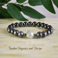 Luck & Balance Bracelet, AAA Gun Metal Lava Stone, AAA Natural Onyx , AAA Natural Hematite,  Taurus, Aries, Aquarius, Root Chakra