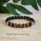 Power -  Protection Bracelet, AAA Natural Yellow Tiger's Eye, AAA Black Onyx Bracelet, Capricorn, Leo, Sun Power, Root, Sacral, Solar Plexus