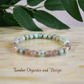 Goal Achievement Bracelet, AAA Natural Brown Moonstone, AAA Peruvian Chrysocolla, Teaching, Wisdom, Cancer, Scorpio, Gemini, Heart, Root