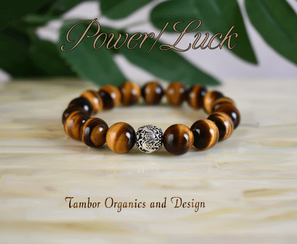 Power Bracelet, Luck Bracelet, AAA Natural Yellow Tiger Eye Bracelet, 925 Sterling Silver Courage, Leo, Gemini, Solar Plexus, Root Chakra