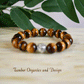 Power Bracelet, Luck Bracelet, AAA Natural Yellow Tiger Eye Bracelet, 925 Sterling Silver Courage, Leo, Gemini, Solar Plexus, Root Chakra