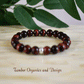 Motivation, AAA Natural Red Tiger Eye Bracelet Red Tiger's Eye Bracelet, Capricorn Bracelet, Root, Sacral and Solar Plexus Chakra