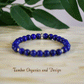 Aquarius Zodiac Bracelet, AAA Natural Lapis Lazuli, Truth & Intuition, Third Eye Chakra, Charm Bracelet, Power Boosting