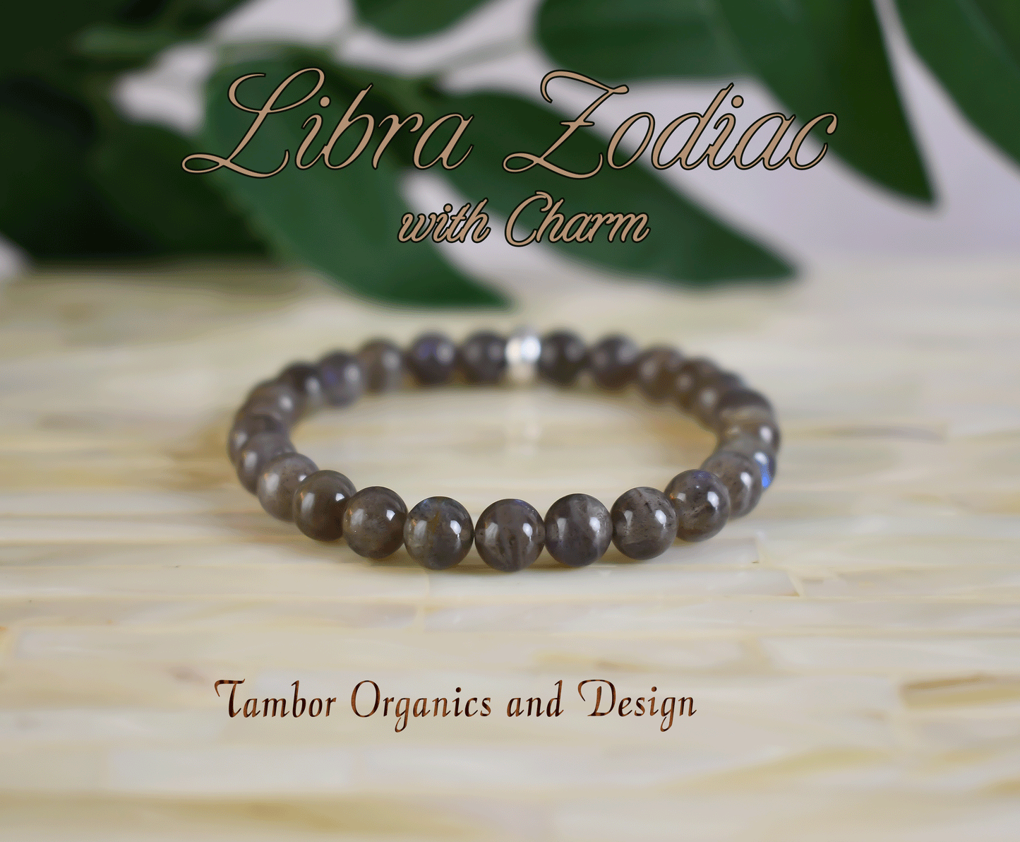 Libra Zodiac Bracelet, AAA Quality Black Labradorite, 925 Sterling Silver Charm, Clarity & Serendipity, Crown, Third Eye Chakra, Frequency 6