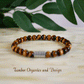 Prosperity and Strength Bracelet, AAAAA Natural Yellow Tiger Eye, 304 Stainless Steel, Courage, Leo, Gemini, Solar Plexus and Root Chakra