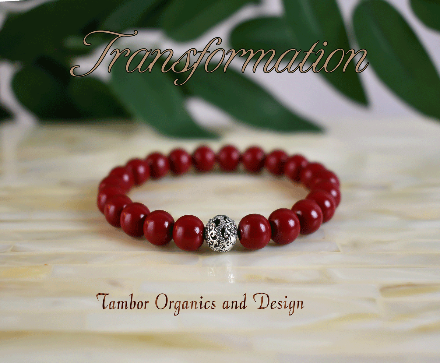 Truth and Transformation Bracelet, AAA Natural Cinnabar Stones, .925 Sterling Silver Dragon, Self Discovery, Release Attachments, Leo, Root Chakra