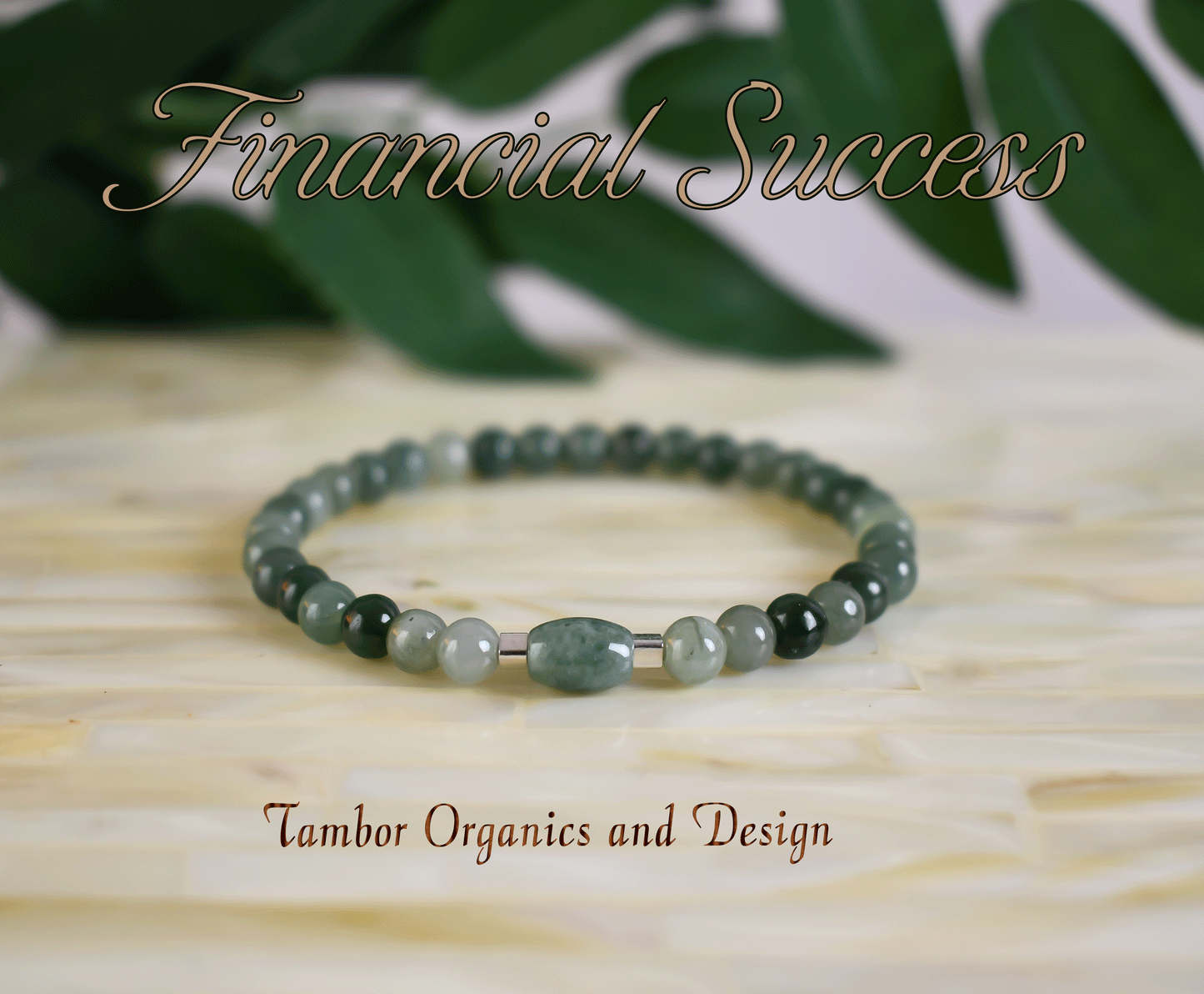 Financial Success Bracelet, AAA Natural Dark Green Jade, .925 Sterling Silver, Luck, Abundance, Balance, Harmony, Heart Chakra, Virgo, Libra Zodiac