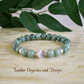 Career Success Bracelet, AAAA Natural Green Jade, AAAAA Natural Botswana Agate, Prosperity, Wealth, Money, Heart Chakra, Libra, Virgo Zodiac