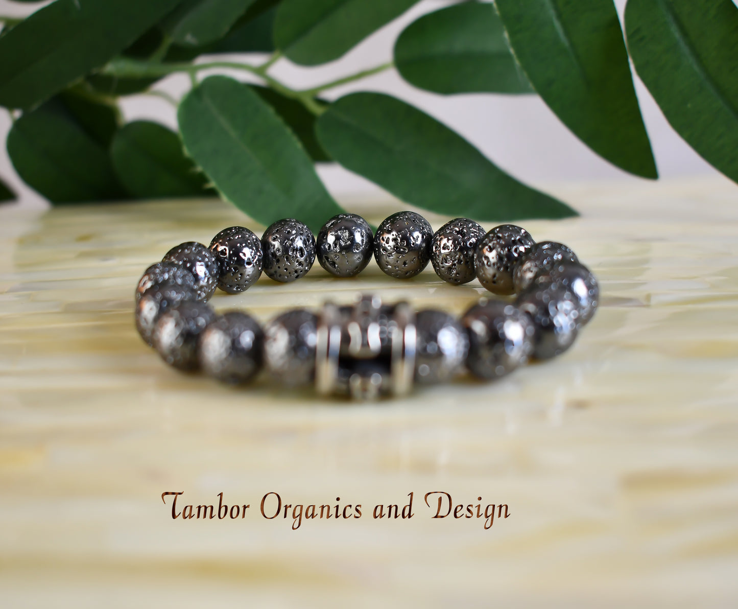 Accomplishment Bracelet, AAA Gun Metal Lava Stone, Stainless Steel Skull, Balance, Cancer, Taurus, Leo, Capricorn, Root Chakra